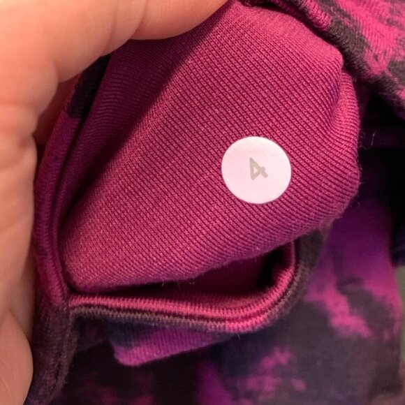 Lululemon Wunder Under Crop II *Full-On Luon Breezie Regal Plum Black Leggings 4 - Picture 7 of 14